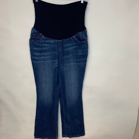 Duo Maternity Over Belly Jeans Sz 1X - Picture 3 of 5